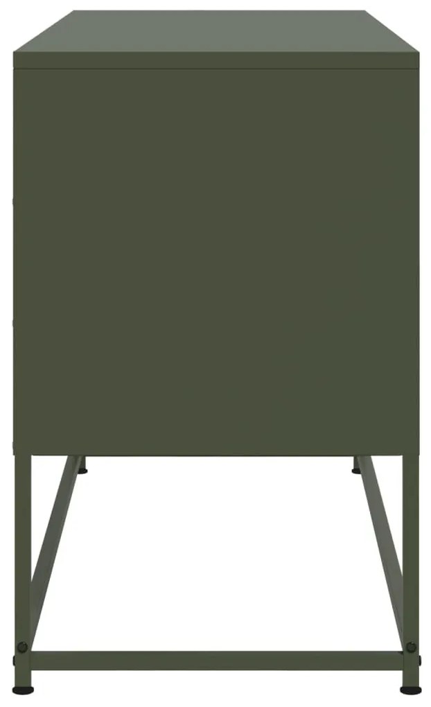 olívazöld acél TV-szekrény 100,5x39x60,5 cm