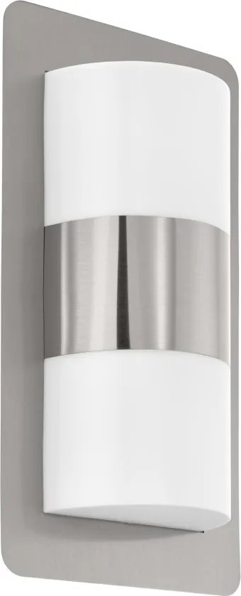EGLO 98085 CISTIERNA Modern Kültéri Fali Lámpa Fehér, Ezüst E27 IP44