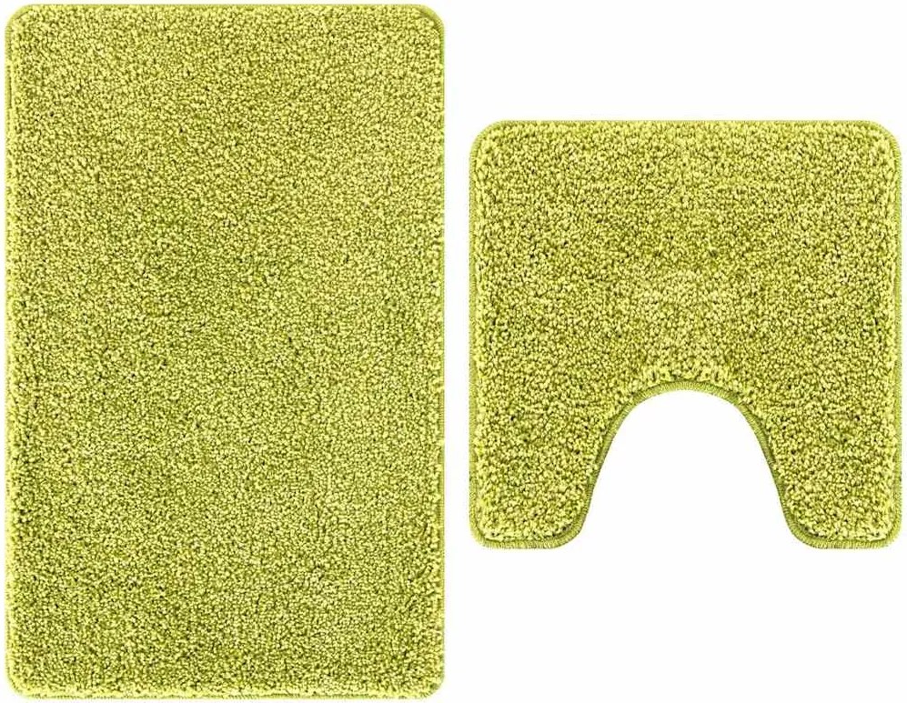 vidaXL Csúszásmentes fürdőszőnyeg készlet 2 pcs Zöld PP