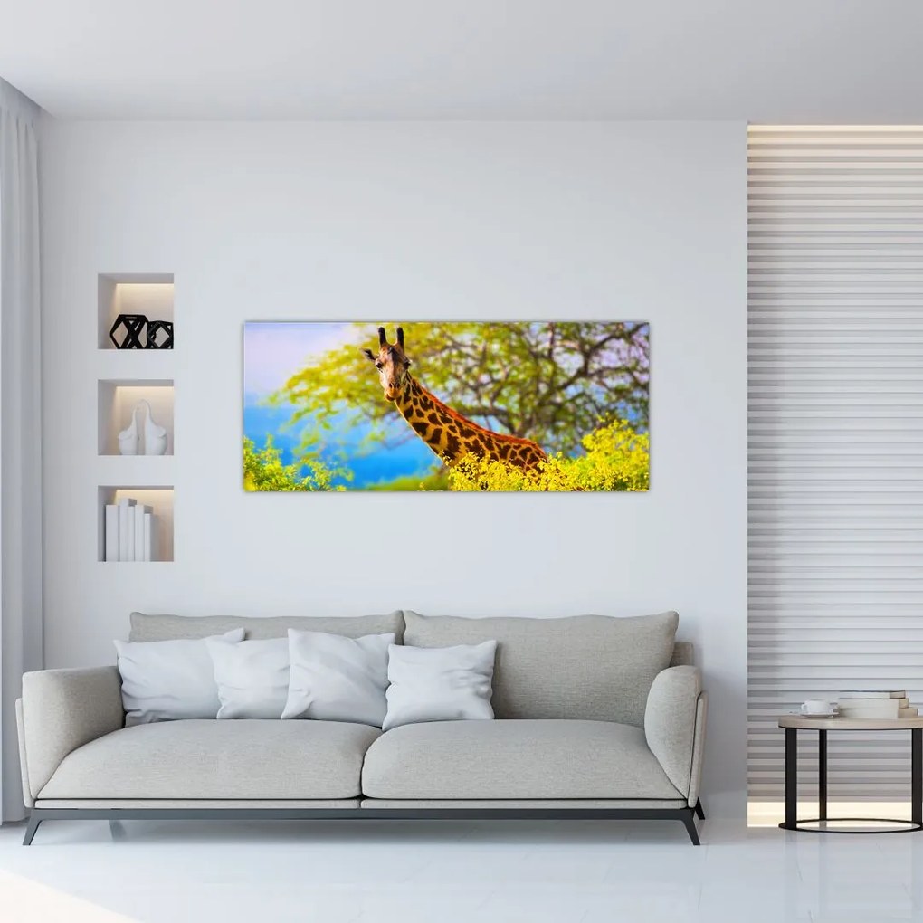 Egy kép egy zsiráfról Afrikában (120x50 cm)