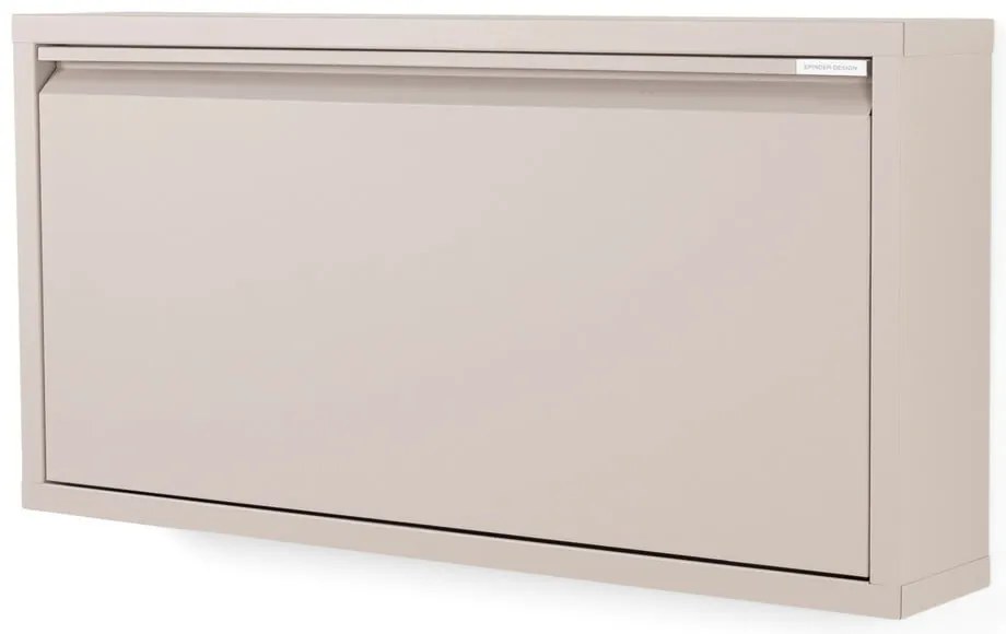 Szürkésbarna fém billenő ajtós cipőtartó 75x37,5x12,5 cm Billy – Spinder Design