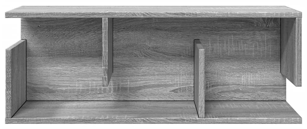 szürke sonoma színű szerelt fa faliszekrény 80 x 20 x 30 cm