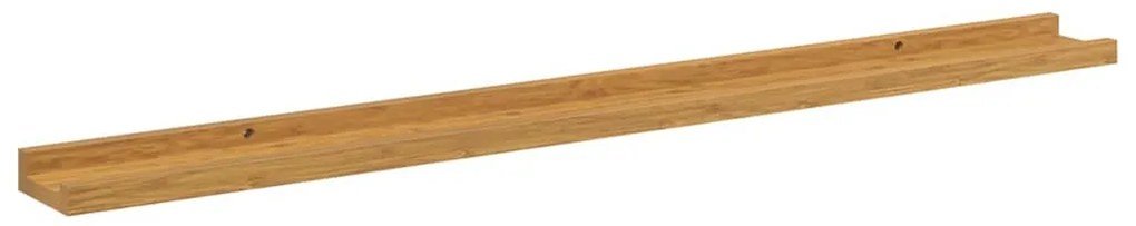 vidaXL Falpolc polcokkal tárolóval 2 pcs Bézs 100 x 9 x 3 cm Faanyag