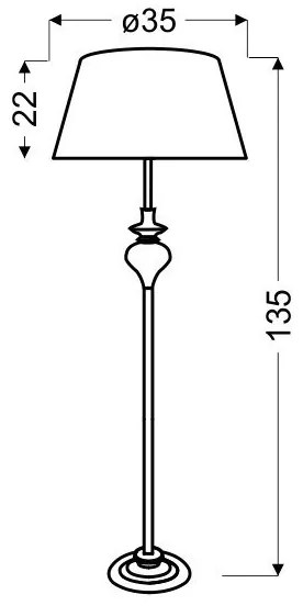 Állólámpa GILLENIA 1xE27/60W/230V ezüst