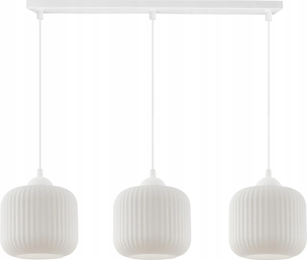 Mennyezeti Lámpa Lógó Csillár Fehér Lámpabúra Bordázott Fehér Henger Konyha