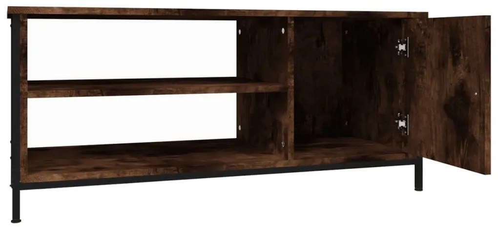 füstös tölgy színű szerelt fa TV-szekrény 100 x 40 x 45 cm