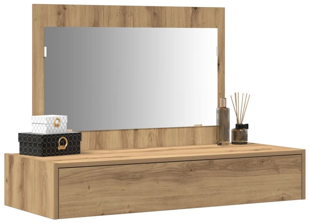 Fali öltözködőasztal Kézműves Tölgy 100x40x70 cm