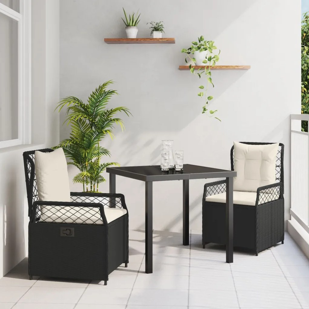9 darabos kertibútor étkezőszett Világosszürke Poli Rattan