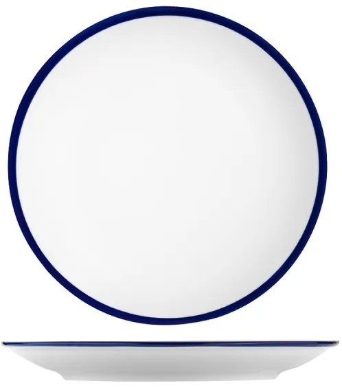 24 részes porcelán étkészlet, fehér/kék