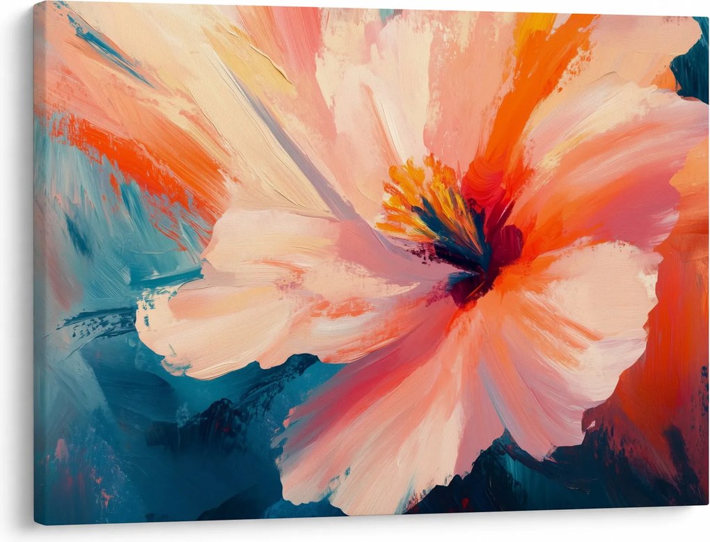 Kép - Festett virág (70x50 cm)