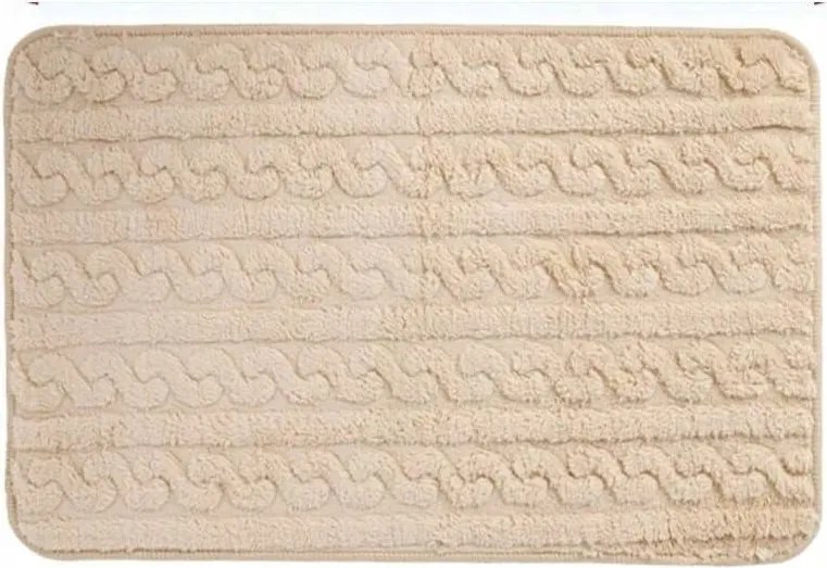 Fürdőszobaszőnyeg Csúszásgátló Puha Bolyhos bézs 45X75CM