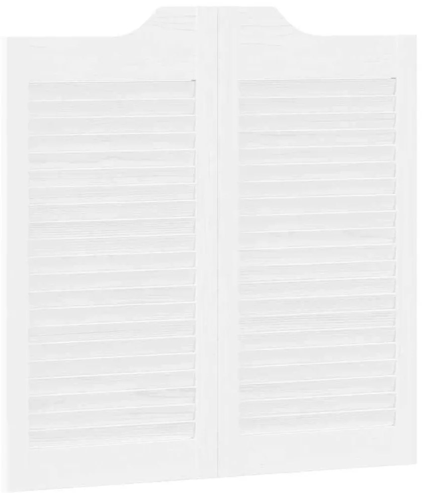 fehér lengőajtók lamellás kialakítású 1 pár 80x80 cm