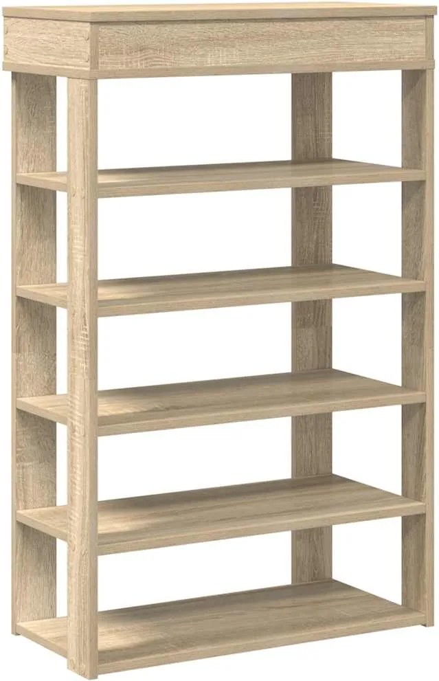 vidaXL sonoma tölgy színű szerelt fa cipőtartó 60x30x98 cm