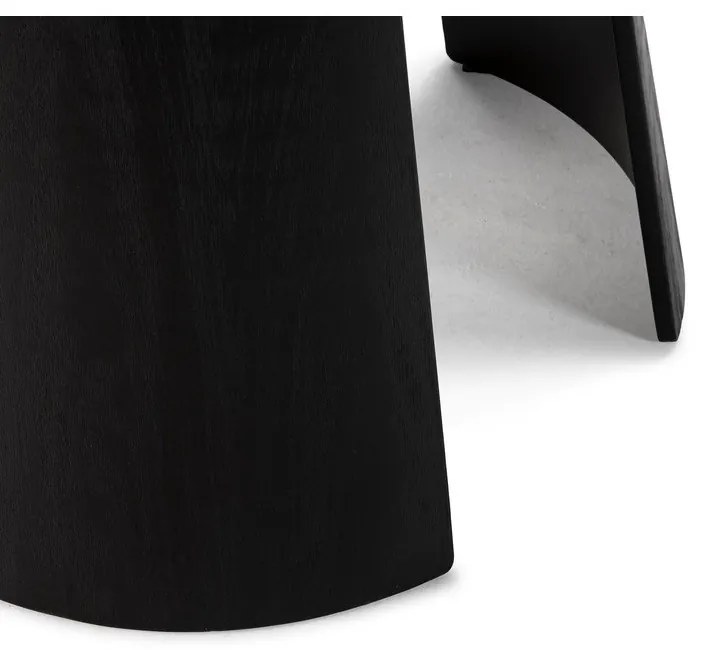 Kerek étkezőasztal fekete asztallappal ø 120 cm Zuri – MOME