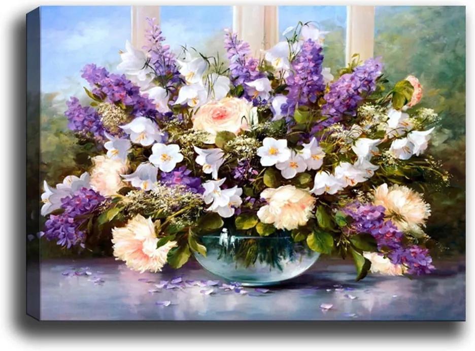 Purple Flowers kép, 70 x 50 cm - Tablo Center