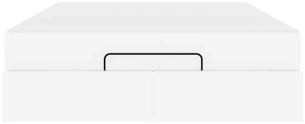 Ágykeret matraccal matracmal Tiszta fehér 140 x 200 cm Műbőr