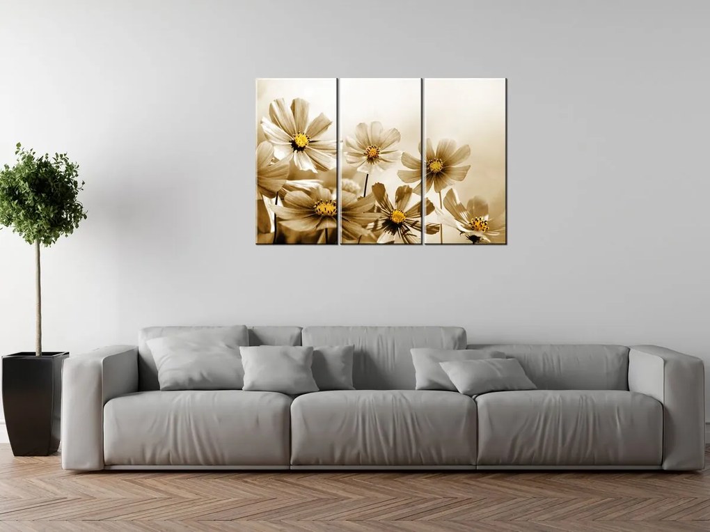 Gario Vászonkép Virágos szépség - 3 részes Méret: 90 x 60 cm