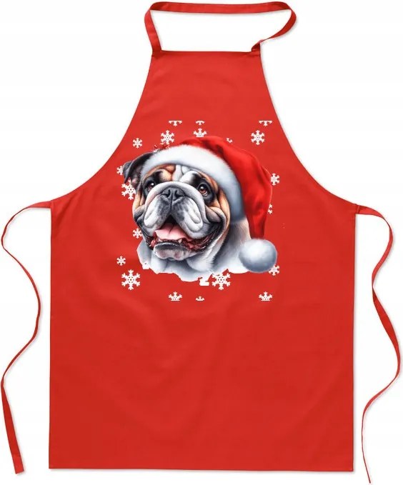 Konyhai kötény Bulldog Angol Divatos Nyomtatás Karácsony Ajándék