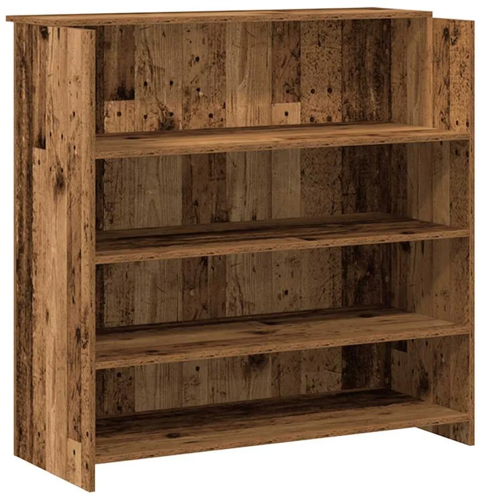 recepciós pult antik fa 200x50x103,5 cm szerelt fa
