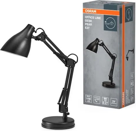 Osram - Asztali lámpa DESK LINE 1xE27/11W/230V fekete