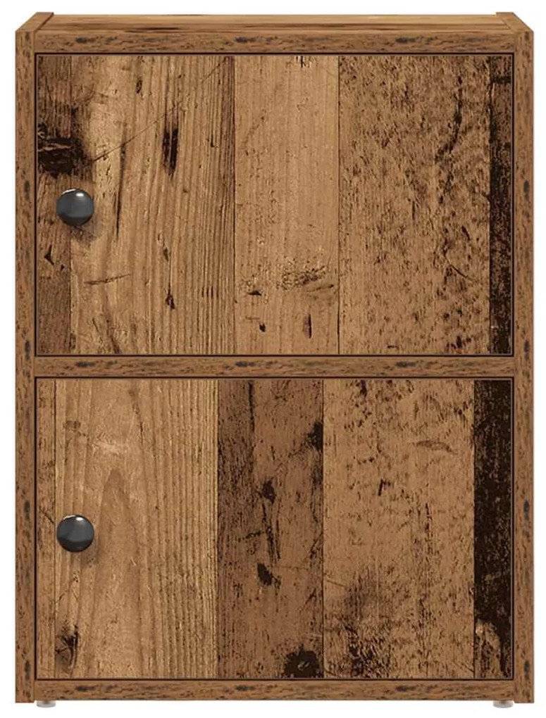 antik fa színű szerelt fa könyvespolc 40x24x52 cm