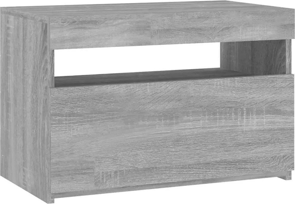 vidaXL szürke sonoma színű TV-szekrény LED-ekkel 60 x 35 x 40 cm