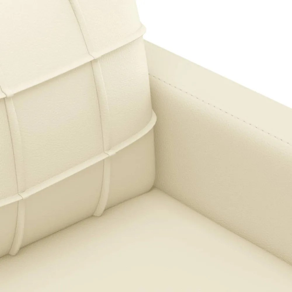 vidaXL krémszínű műbőr kanapéfotel 60 cm