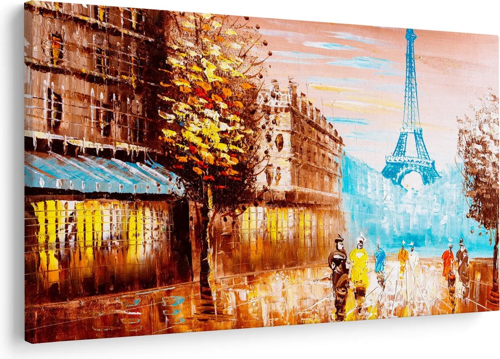 Kép - Esős idő és az Eiffel-torony (90x60 cm)