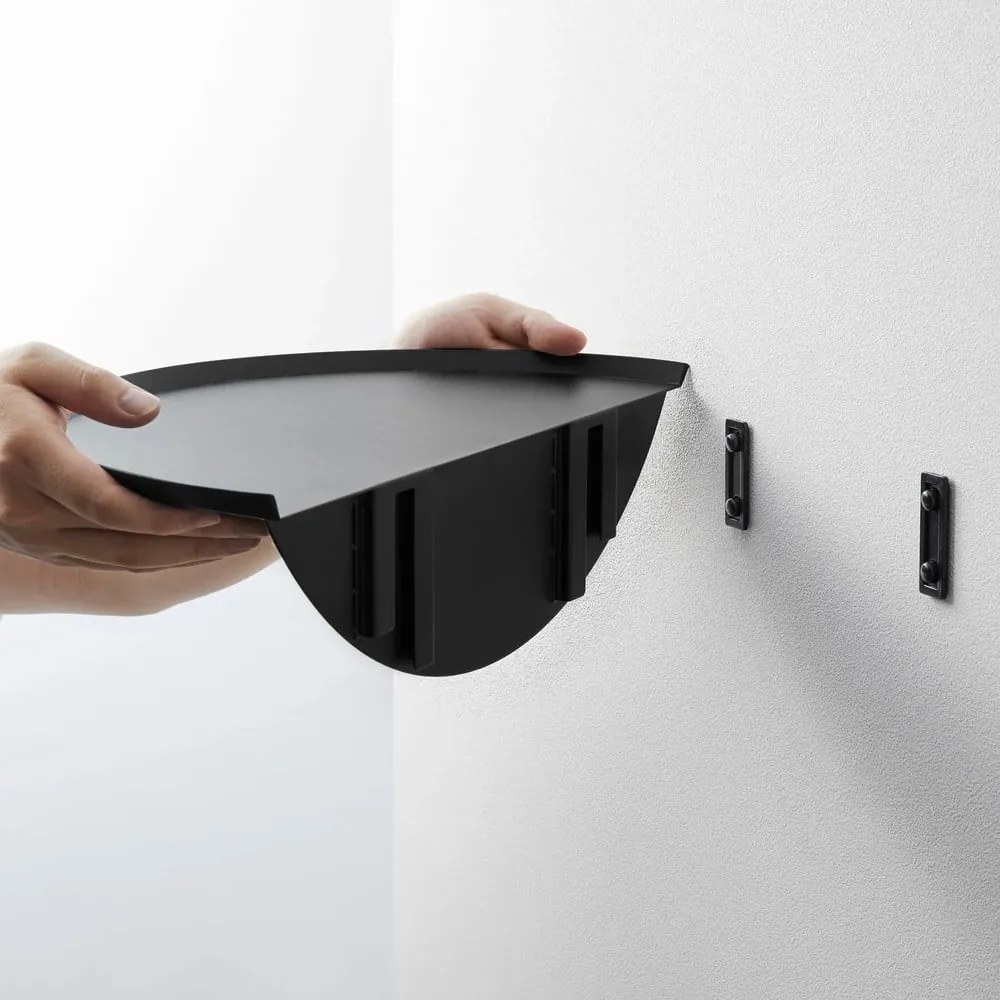 Fekete fém fali polc 40 cm Tower – YAMAZAKI