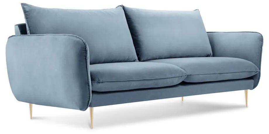 Florence halványkék kanapé bársonyhuzattal,160 cm - Cosmopolitan Design