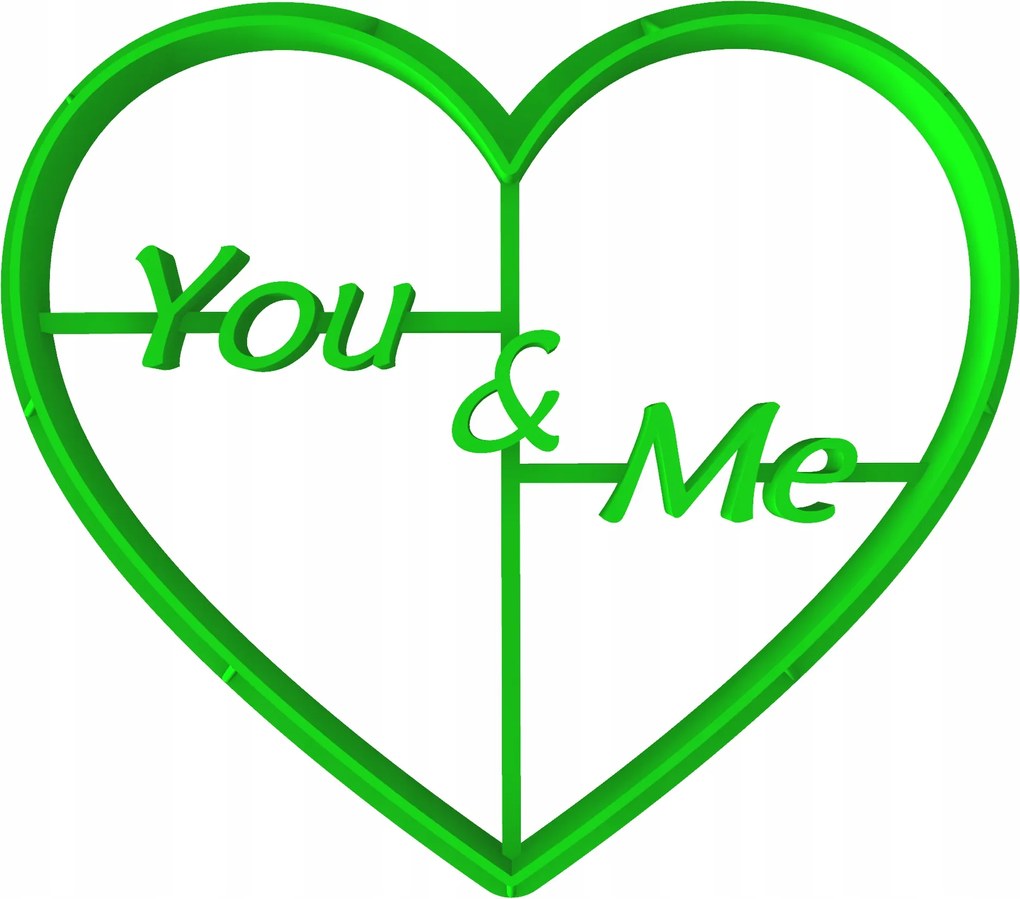 Prémium Mézeskalács és Keksz Lyukasztó Valentin Nap Szív You &amp; Me 8cm