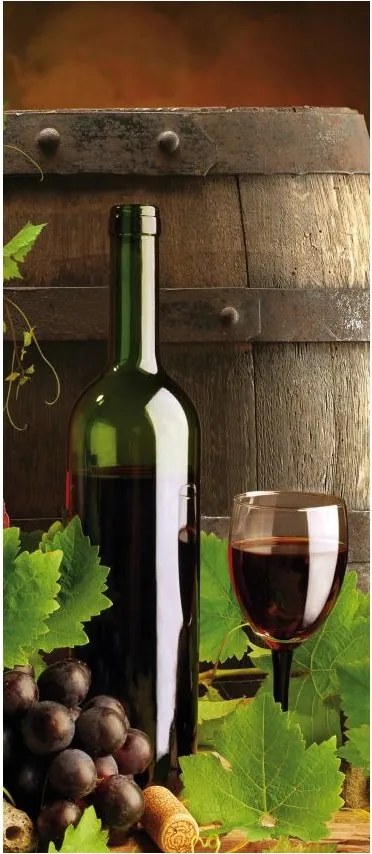Flizelin fotótapéta Bor szőlő pohár öröm íz 91x211 +ragasztó