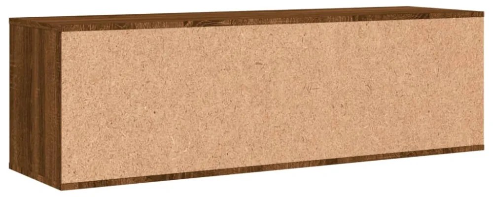 barna tölgyszínű szerelt fa TV-szekrény 120 x 34 x 37 cm