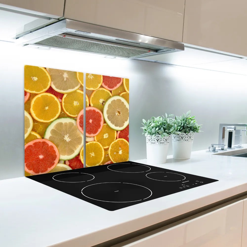 Üveg vágódeszka Citrusfélék 60x52 cm
