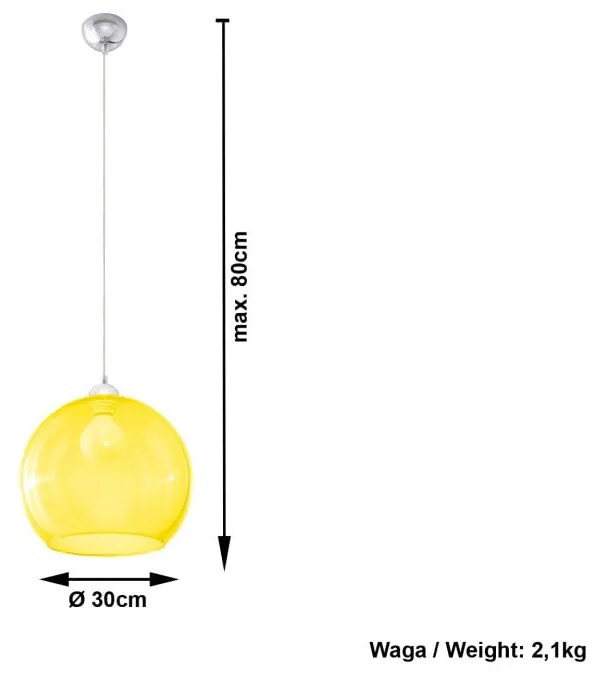 Bilbao sárga mennyezeti lámpa - Sollux