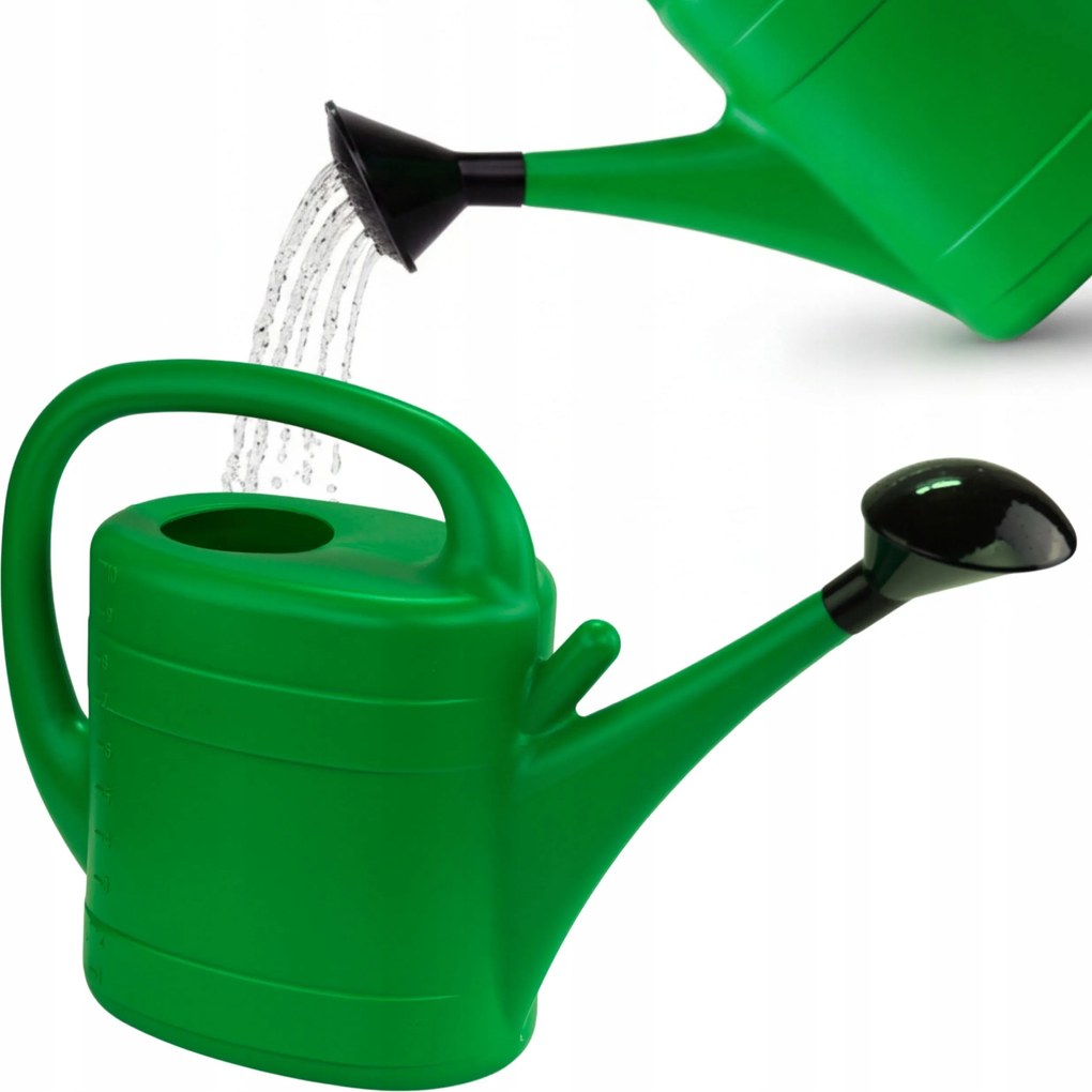 Kerti locsolókanna öntözőszűrővel zöld 10L
