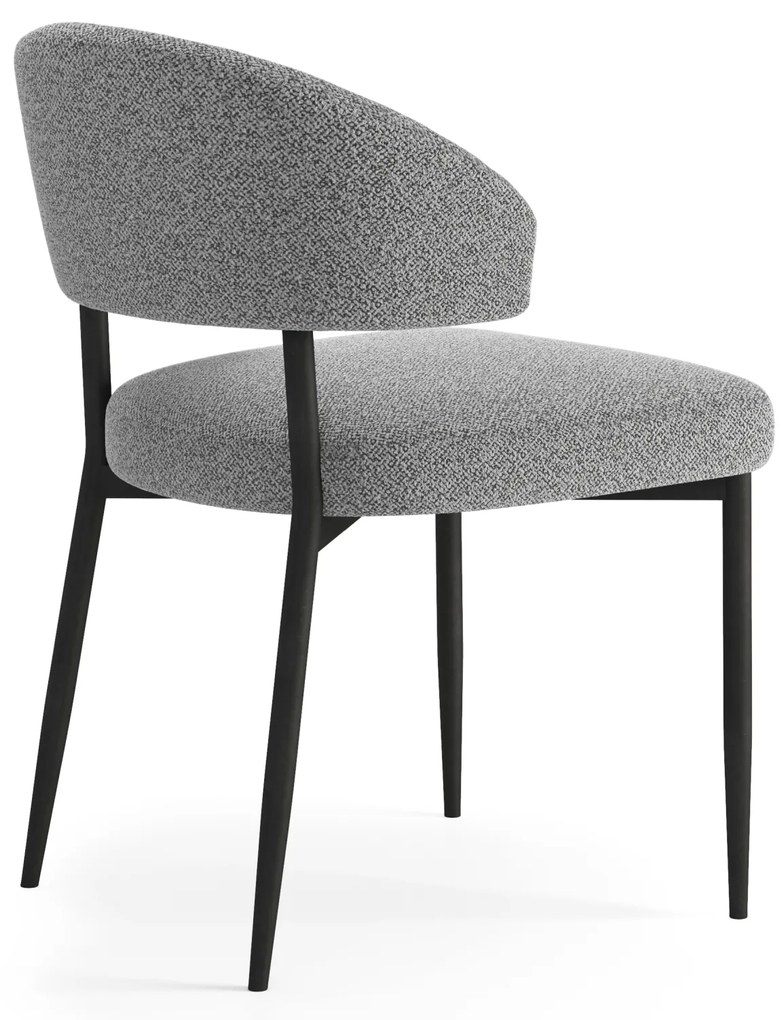 MAZZONI EXPORT IRIS Szürke (Monza 120 szövet) - MODERN LOFT BOUCLÉ KÁRPITOZOTT SZÉK NAPPALIBA/ÉTKEZŐBE