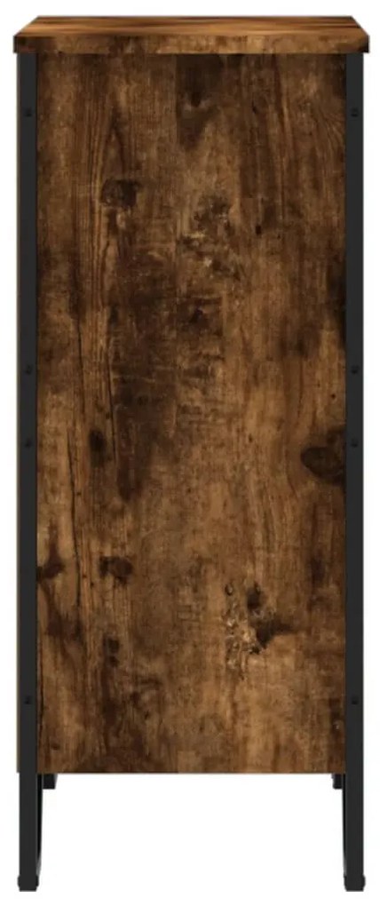 füstös tölgy színű szerelt fa könyvszekrény 80 x 31 x 74,5 cm