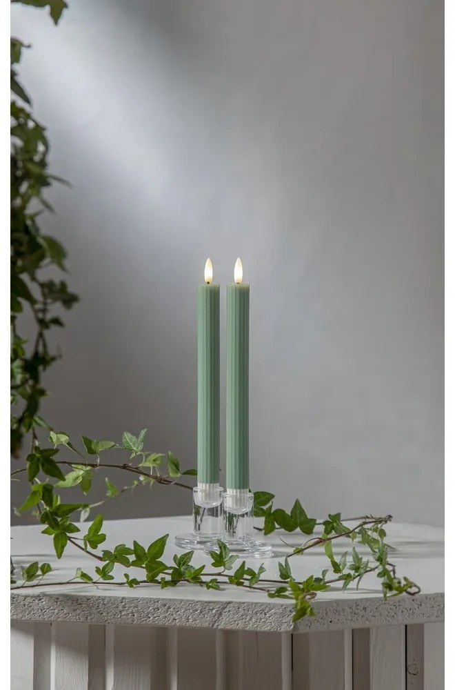 LED gyertya szett 2 db-os (magasság 25 cm) Flamme Stripe – Star Trading