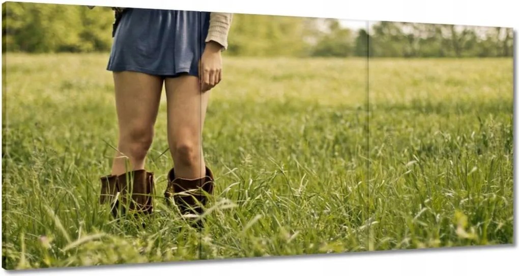 Vászonkép 120x60 Lány cowboycsizmában