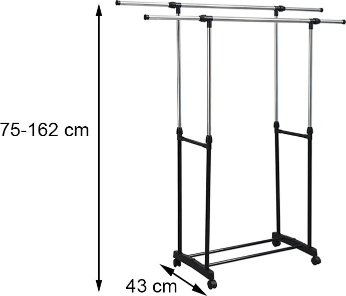 Ruhaállvány LRA-07 fekete