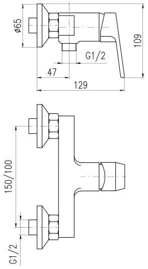 RAV Slezák CO181.5Z - COLORADO zuhanycsaptelep, fényes arany
