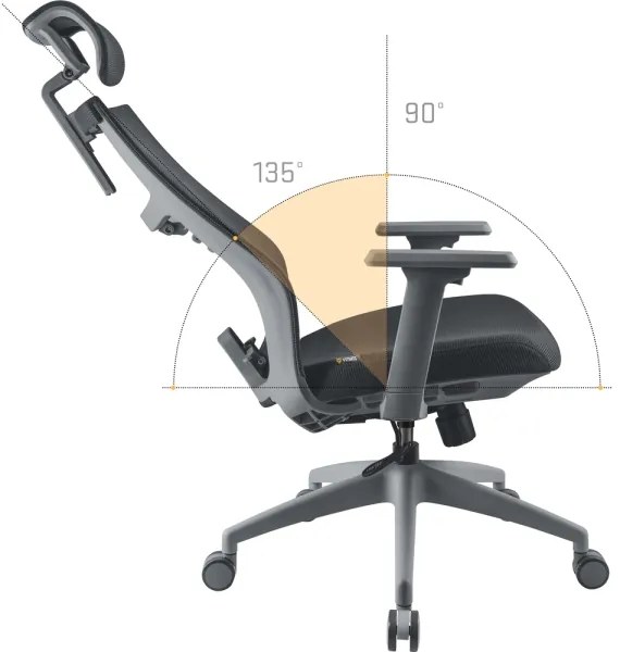 Yenkee - Irodai szék fekete/szürke