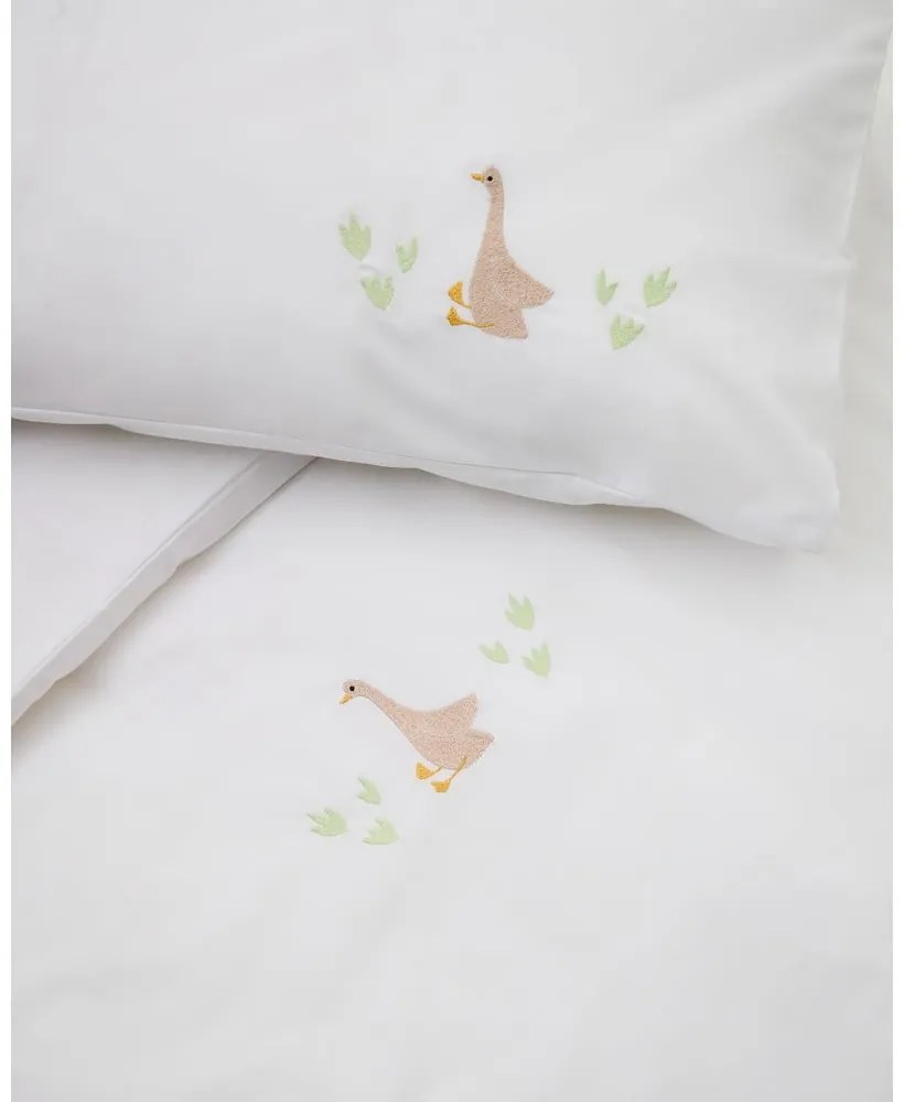 Fehér pamut-perkál gyerek ágyneműhuzat babaágyhoz 70x140 cm Milu – Kave Home