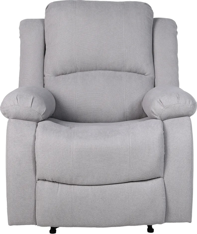 Pihentető fekvőszék, világos szürke szövet, ASKOY NEW