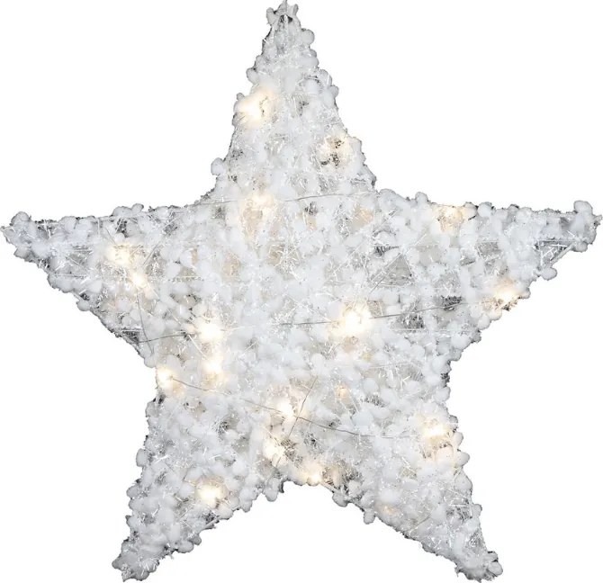 Karácsonyi dekoráció FROSTELLE csillag LED világítással 38 cm, fehér