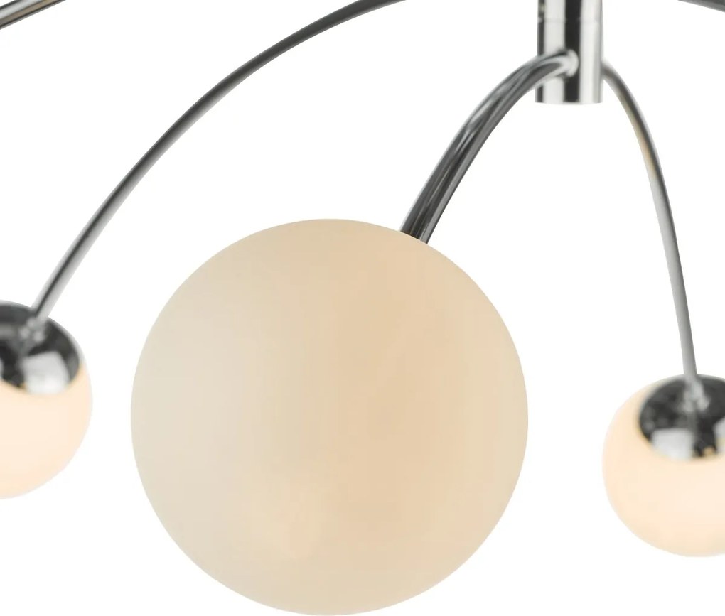 Dar Lighting modern mennyezeti lámpa puglia fehér csiszolt króm darpug6450