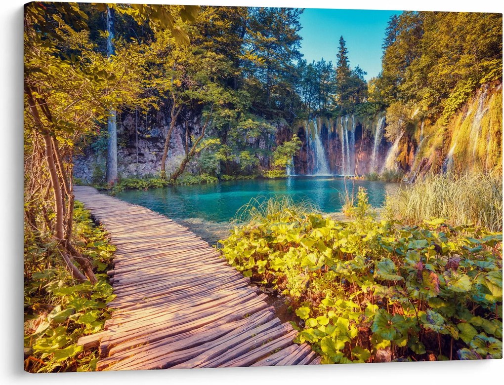 Kép - Plitvicei-tavak, Horvátország (70x50 cm)