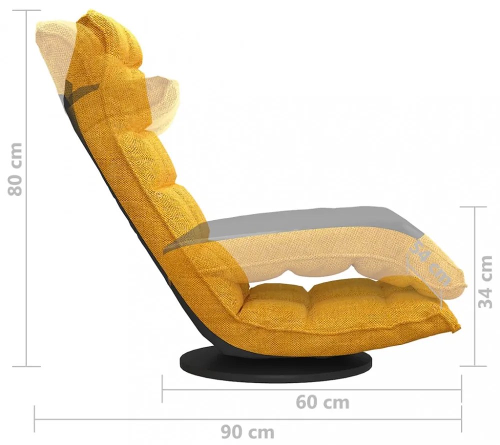 mustársárga szövet forgó matracszék