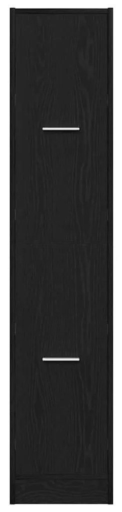 fekete tölgyfa patikusszekrény 30 x 41 x 144,5 cm